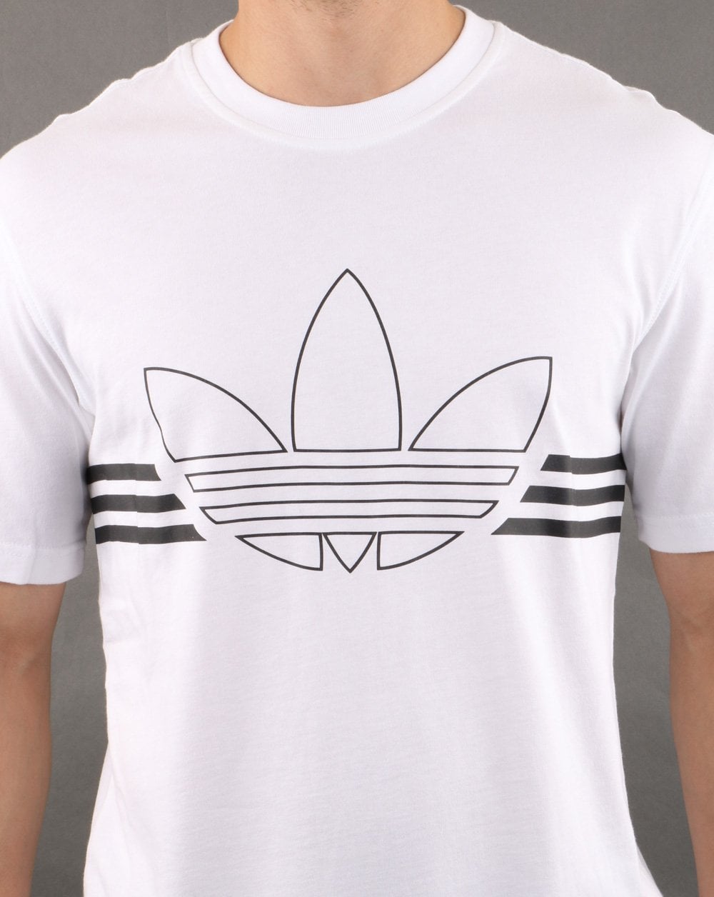 Adidas Originals Outline Trefoil T-Shirt Weiß