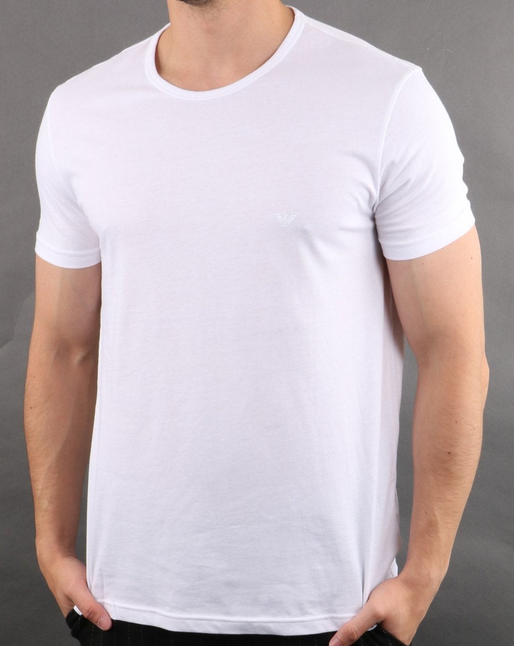 Emporio Armani – 2er-Pack Loungewear-T-Shirts in Weiß