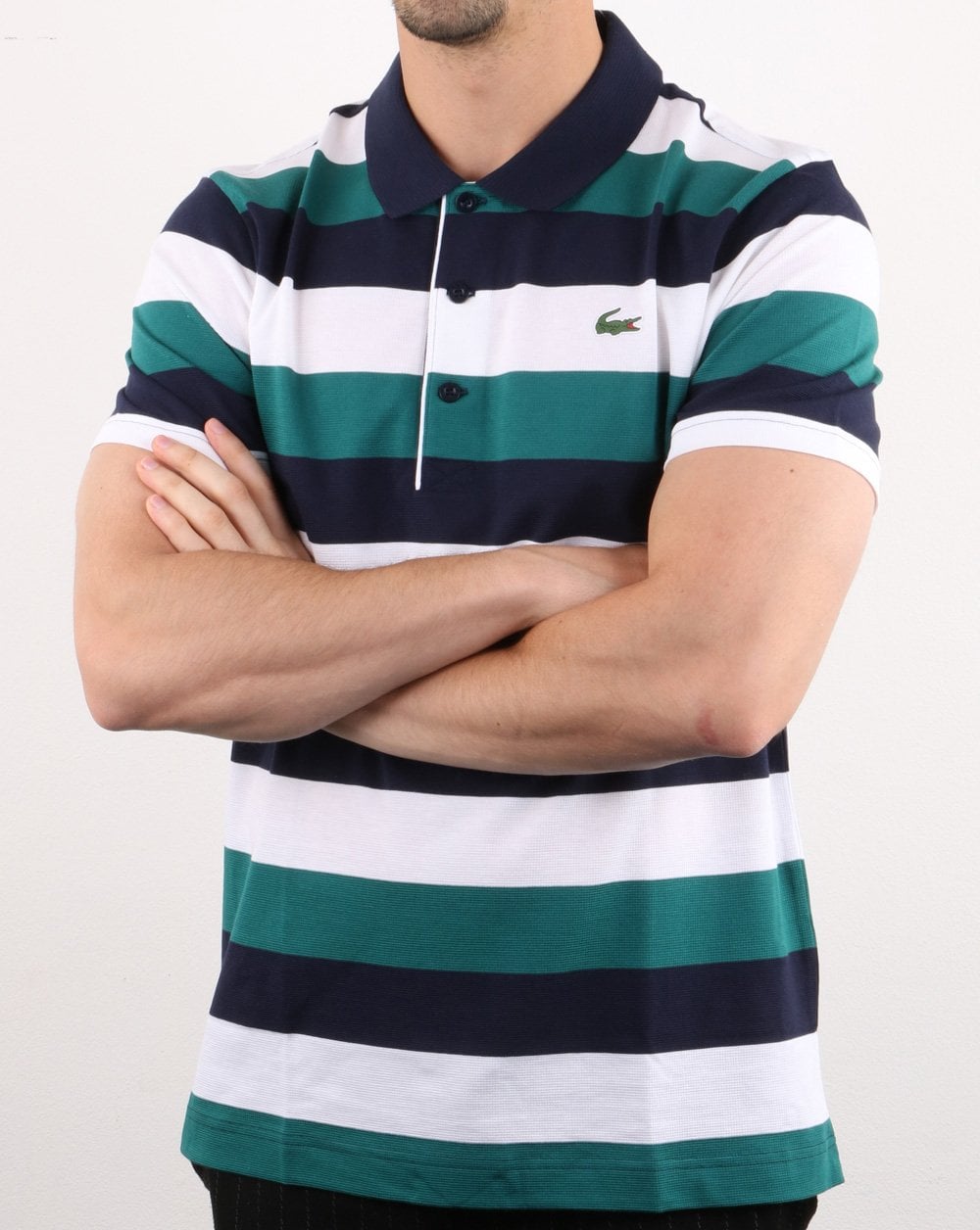 Lacoste Polo Shirt Navy/White/Green