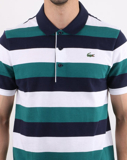 Lacoste Poloshirt Marineblau/Weiß/Grün
