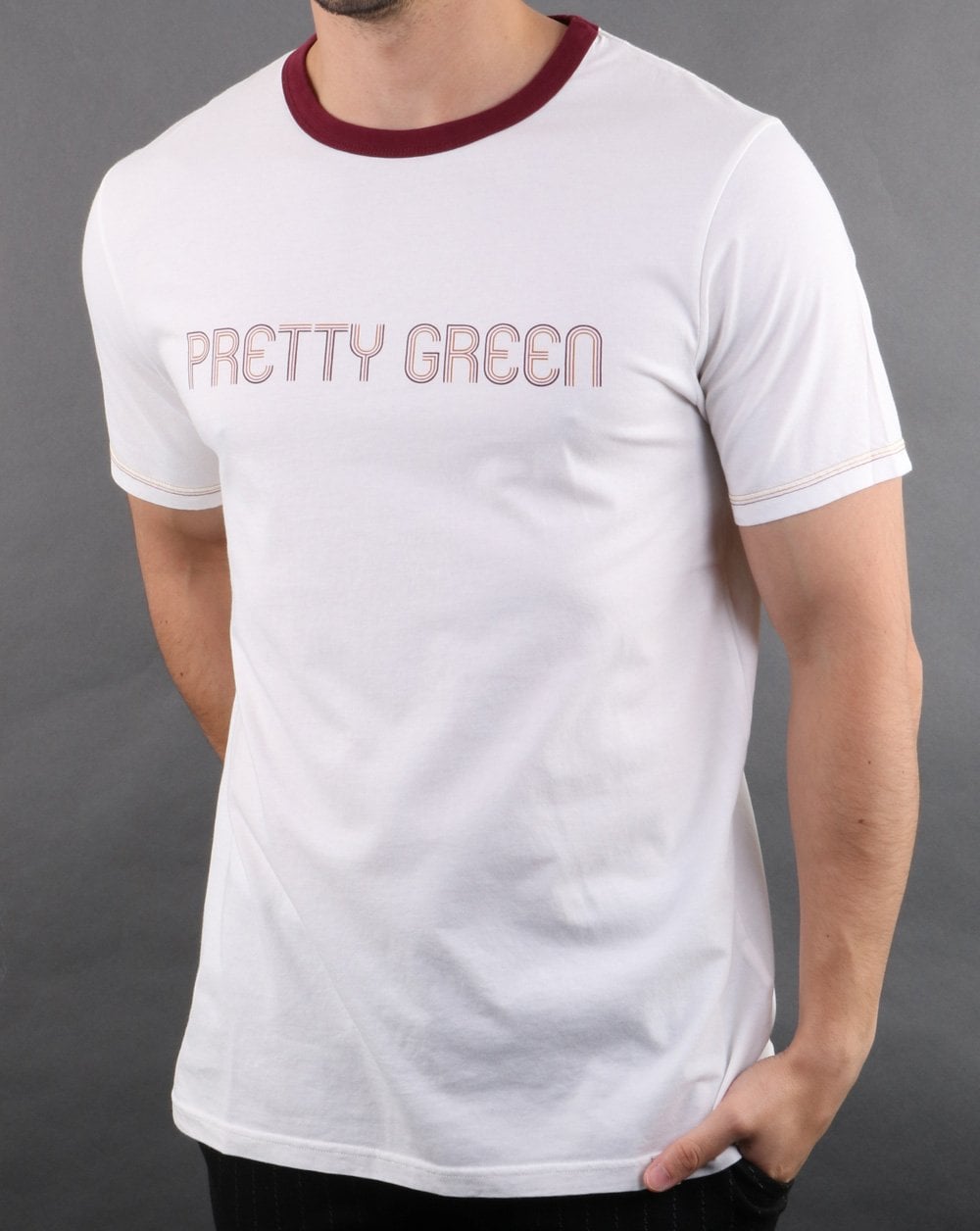 Pretty Green Courtney Printed T-shirt Off White