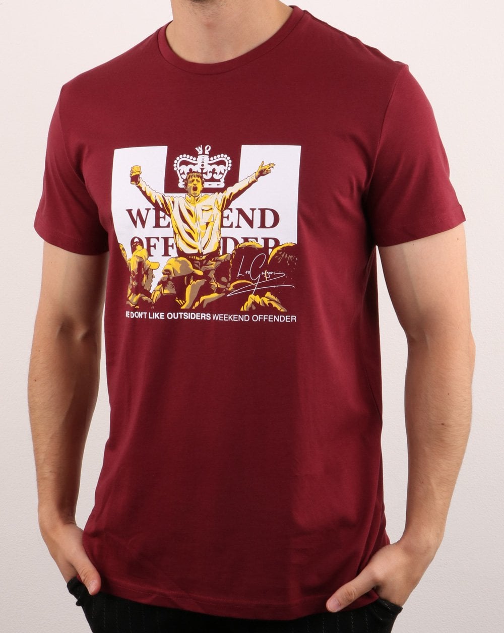 Weekend Offender Leo Gregory T-Shirt Bordeaux