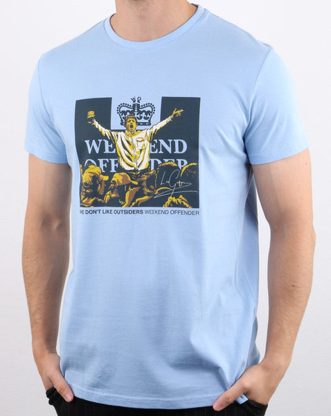 Weekend Offender Leo Gregory T Shirt Sky Blue