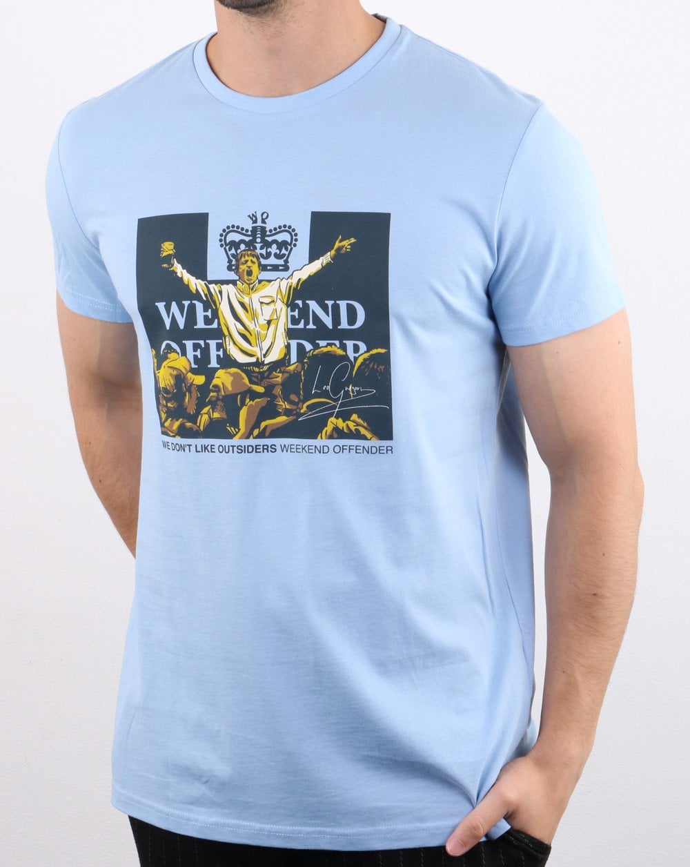 Weekend Offender Leo Gregory T-Shirt Himmelblau