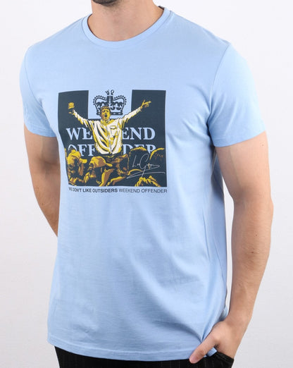 Weekend Offender Leo Gregory T-Shirt Himmelblau