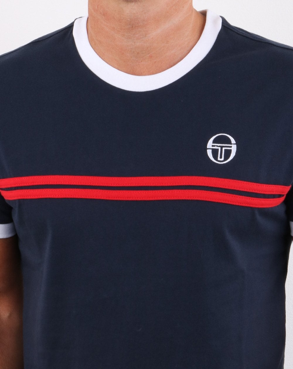 Sergio Tacchini Supermac T-shirt Navy/White/Red
