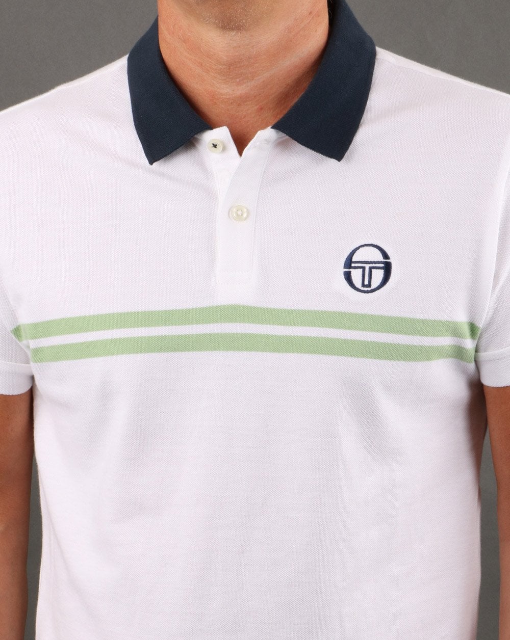 Sergio Tacchini Supermac Polo Shirt White/Green