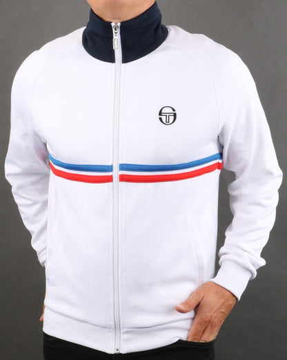Sergio Tacchini Dallas Trainingsjacke Weiß/Royalblau/Rot