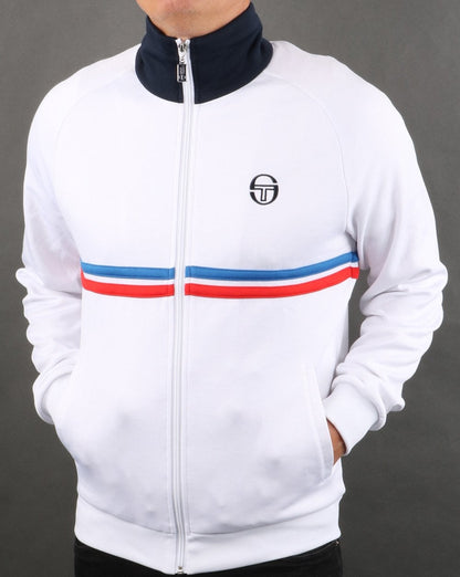 Sergio Tacchini Dallas Trainingsjacke Weiß/Royalblau/Rot