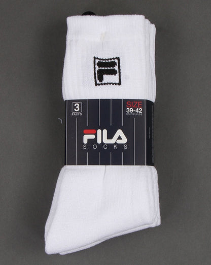 Fila Vintage Dreierpack Socken Weiß
