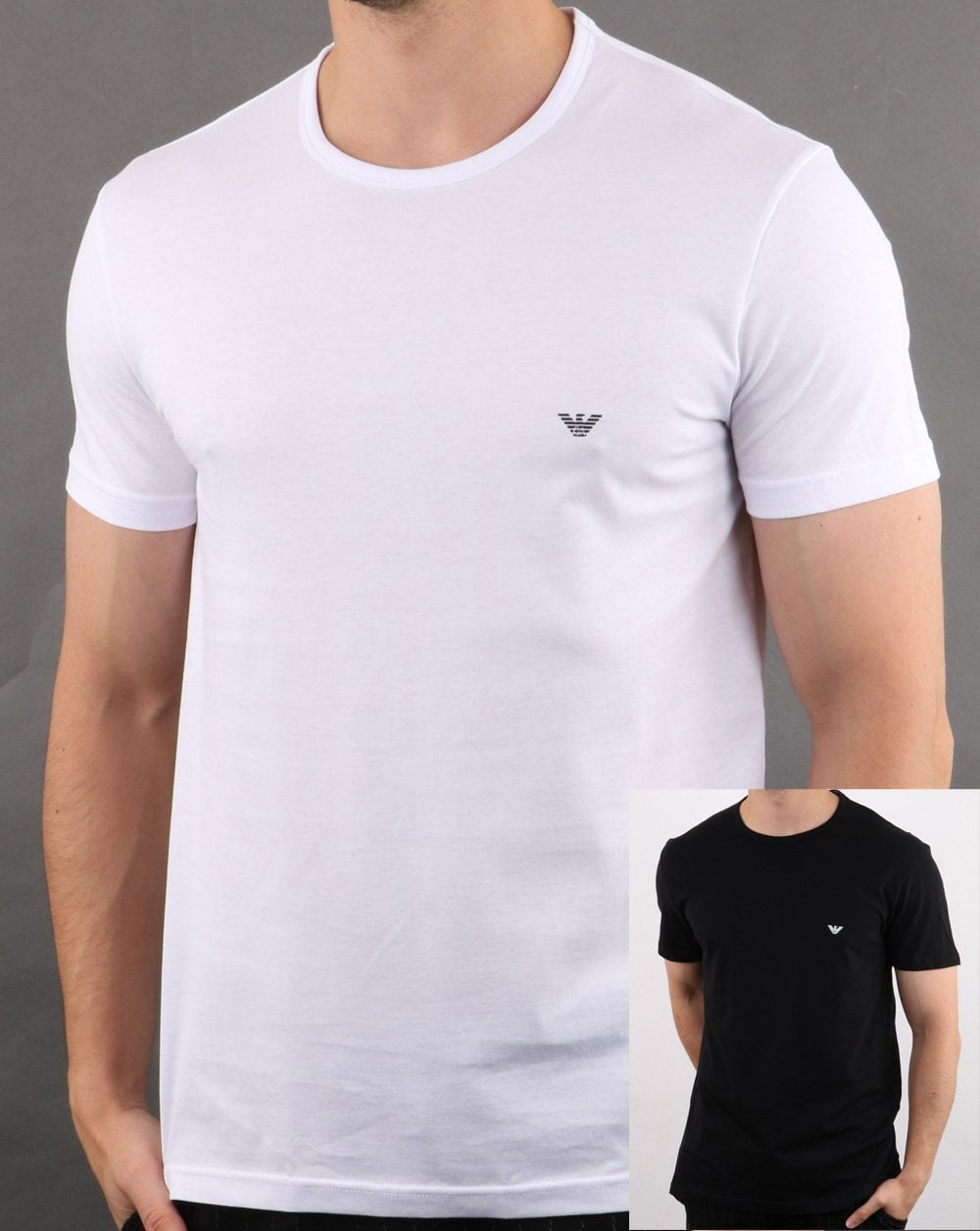 Emporio Armani 2er-Pack T-Shirts Schwarz/Weiß