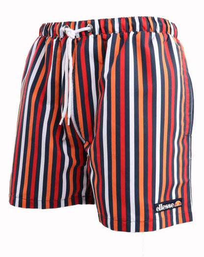 Ellesse – Gestreifte Badeshorts – Mehrfarbig