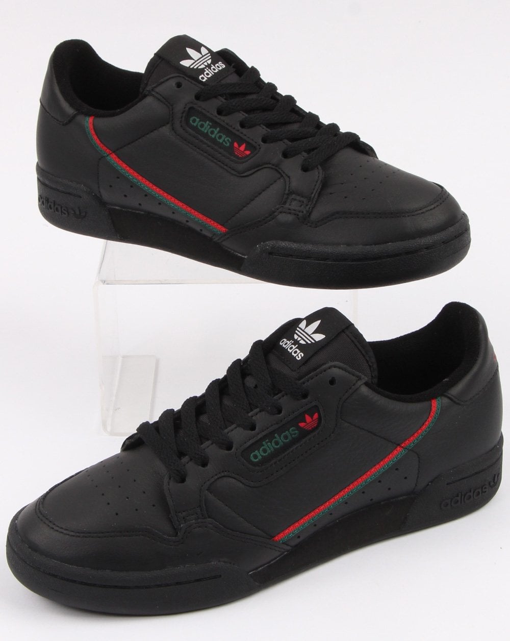 Adidas Continental 80 Sneakers Schwarz/Scharlachrot/Grün