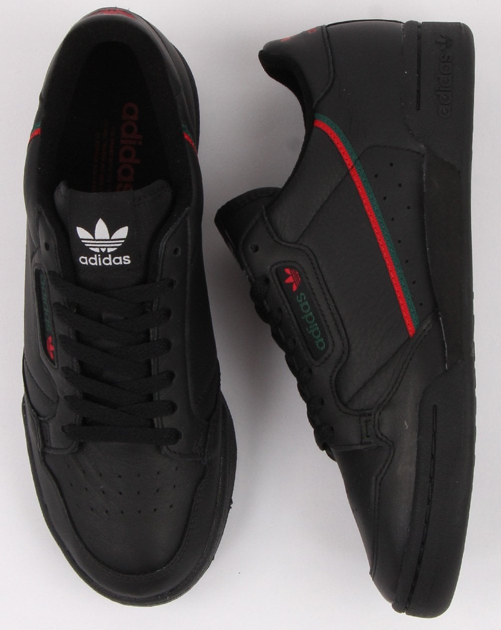 Adidas Continental 80 Sneakers Schwarz/Scharlachrot/Grün
