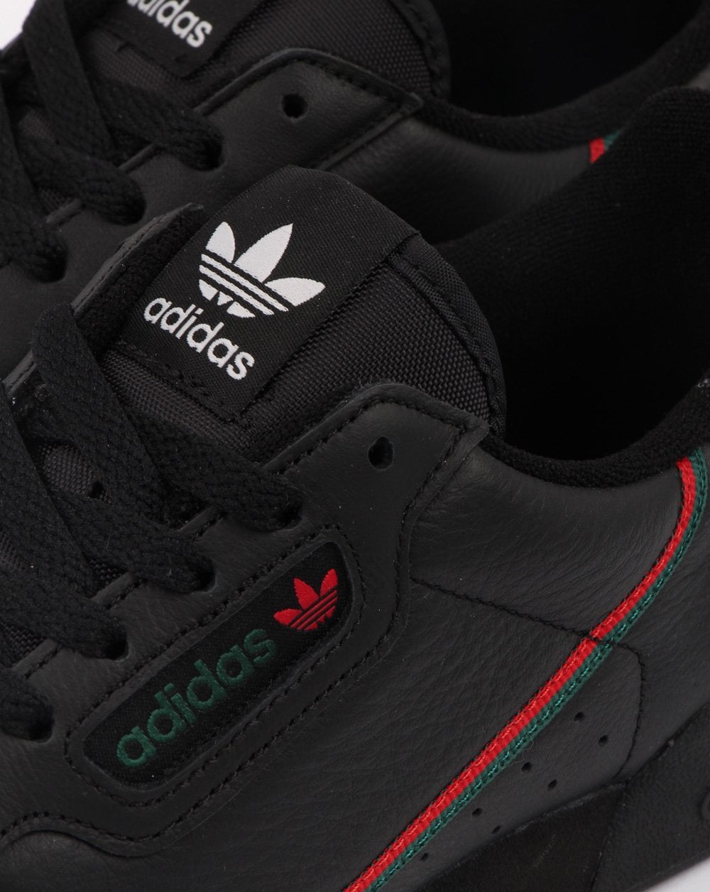 Adidas Continental 80 Sneakers Schwarz/Scharlachrot/Grün