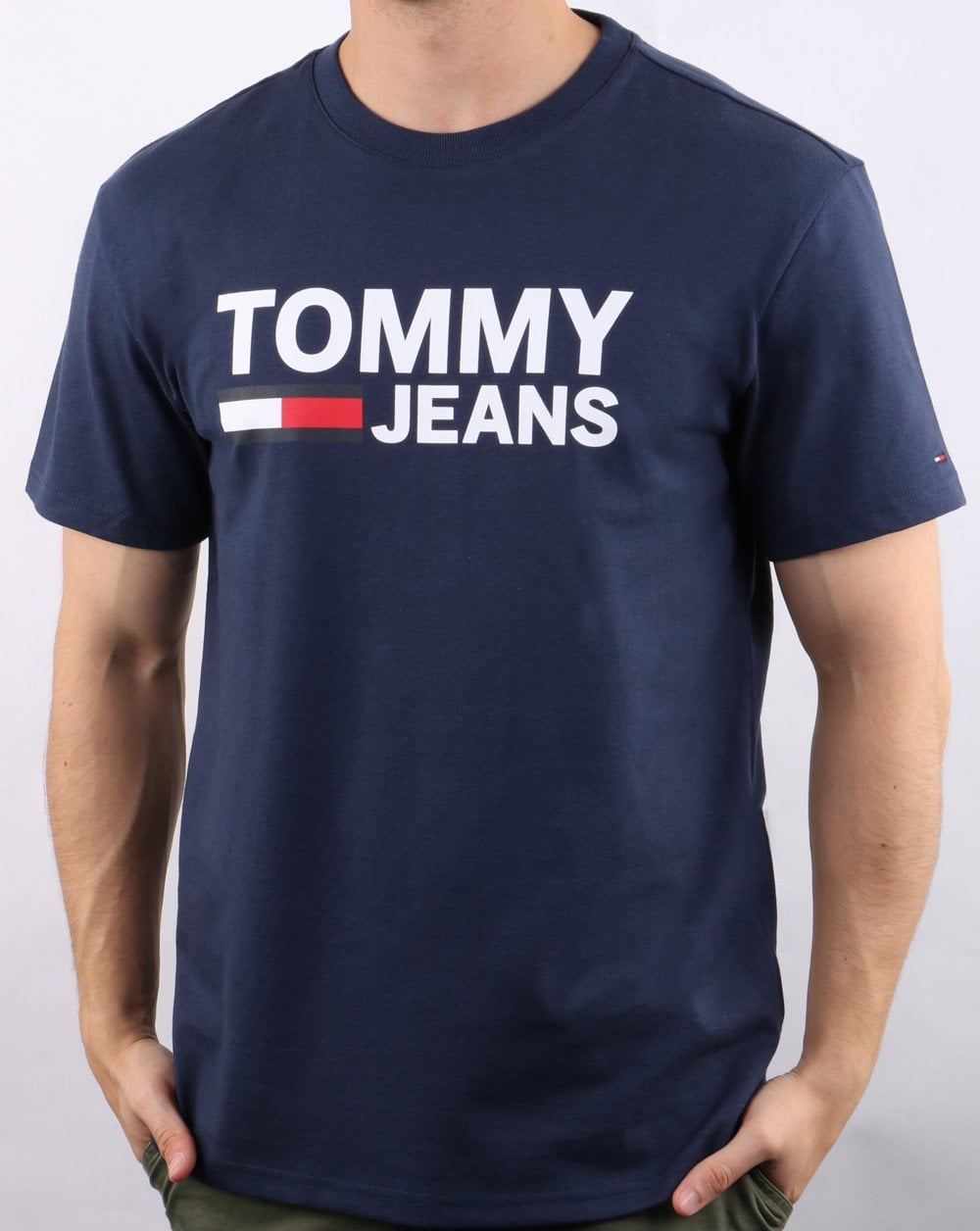 Tommy Hilfiger Logo T-Shirt Marineblau