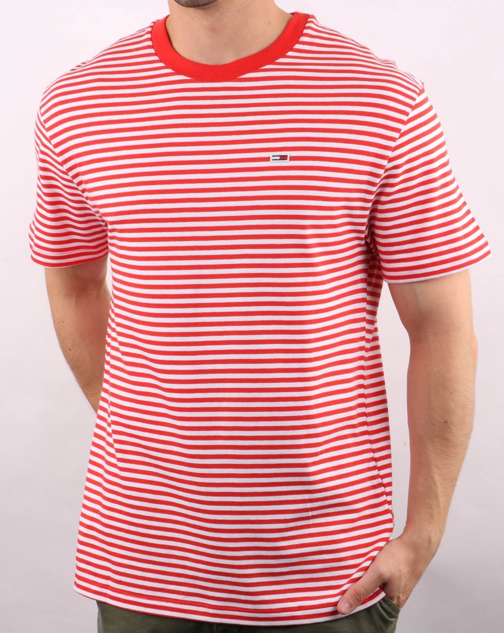 Tommy Hilfiger Classic Stripe T Shirt Red / White