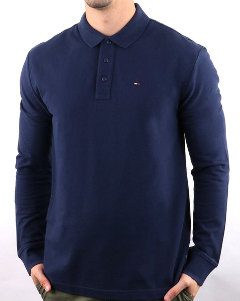 Tommy Hilfiger Long Sleeve Polo Navy