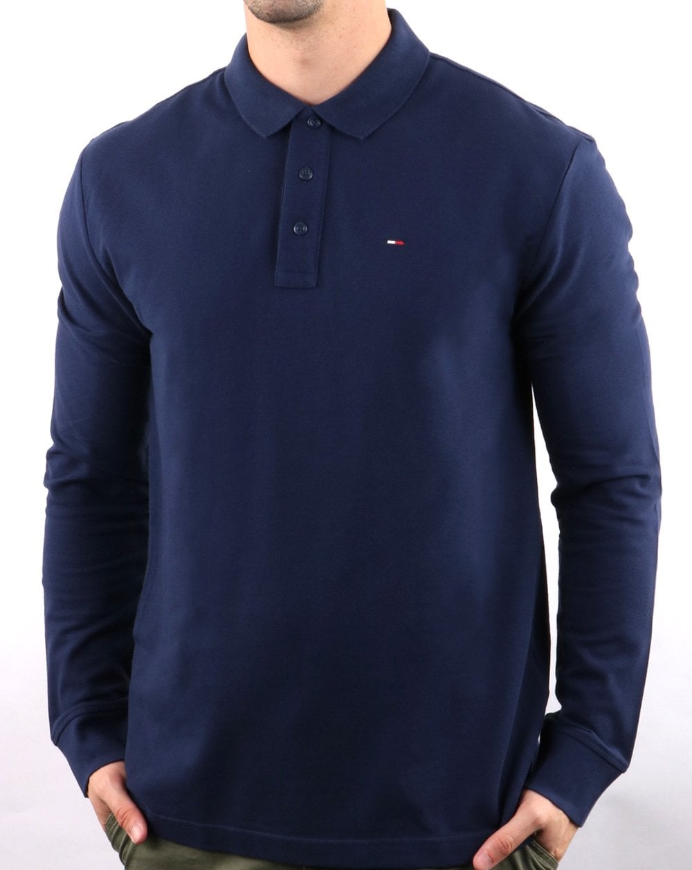 Tommy Hilfiger Long Sleeve Polo Navy