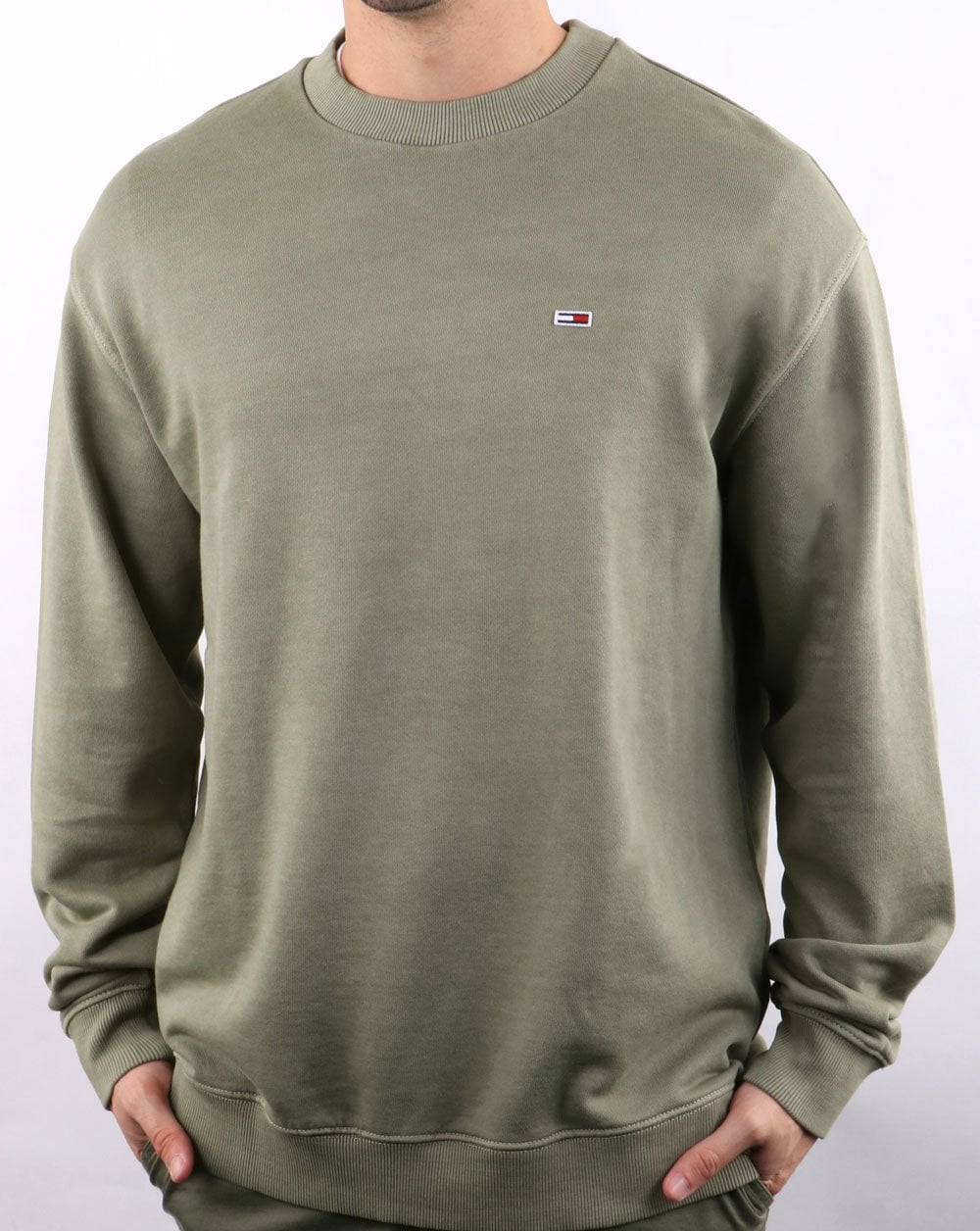 Tommy Hilfiger Washed Crew Neck Sweat Oliv