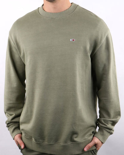 Tommy Hilfiger Washed Crew Neck Sweat Oliv