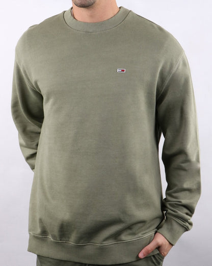 Tommy Hilfiger Washed Crew Neck Sweat Oliv