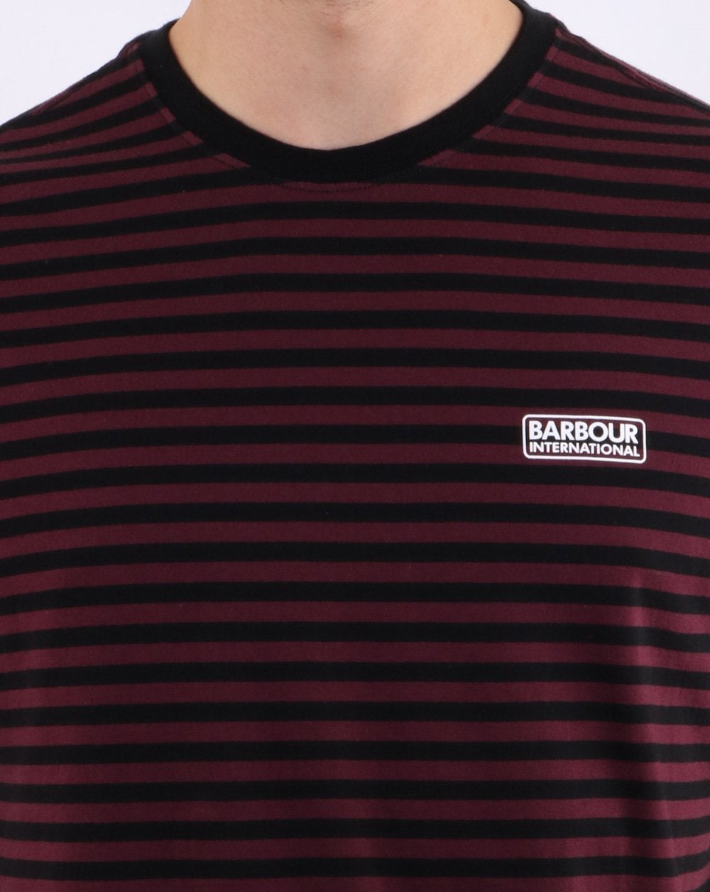 Barbour International Streifen-T-Shirt Rot