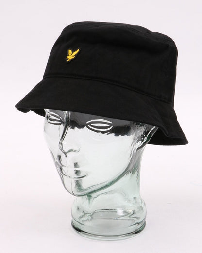 Lyle And Scott Fischerhut aus Baumwolltwill in Schwarz