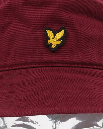 Lyle And Scott Fischerhut aus Baumwolltwill, Weinrot