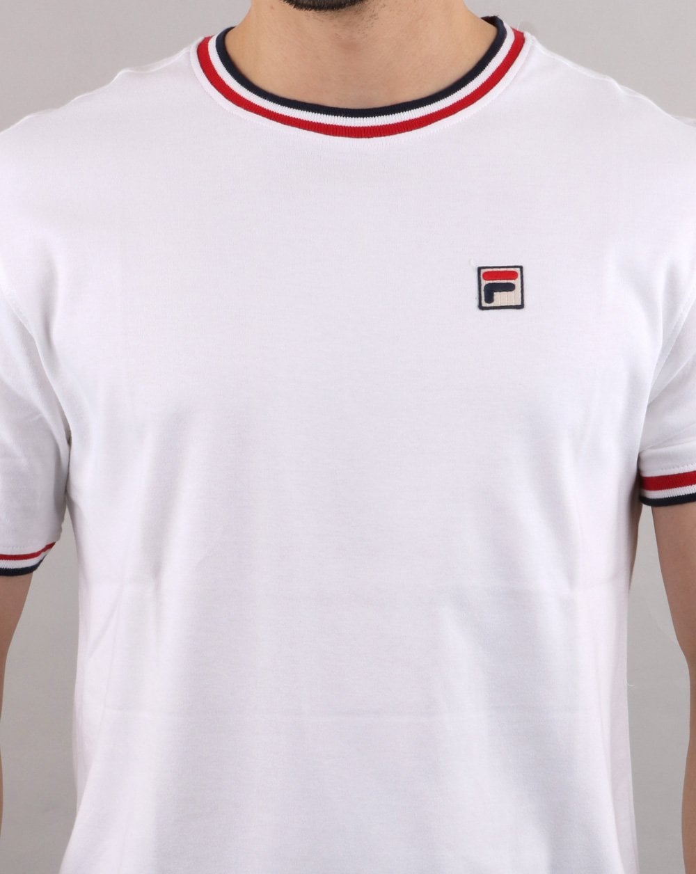 Fila Vintage Multi Ringer T-Shirt Weiß