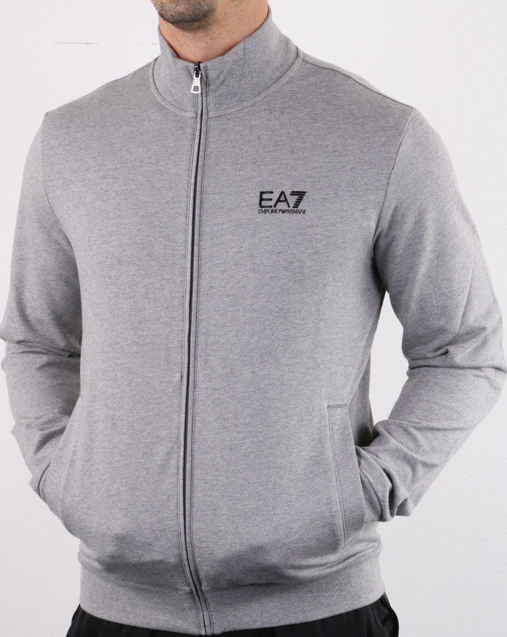 Emporio Armani EA7 Trainingsjacke Mittelgrau Melange