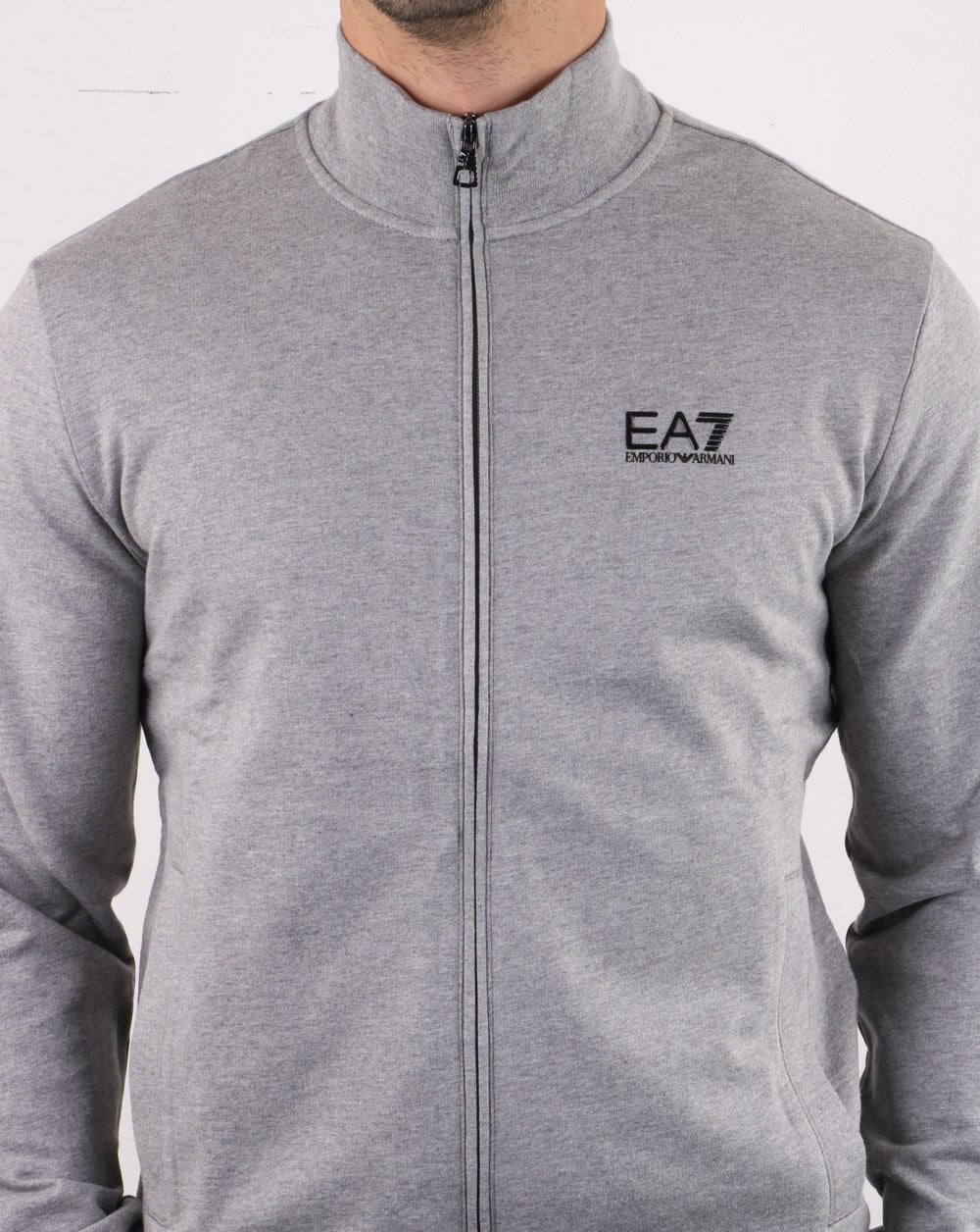 Emporio Armani EA7 Trainingsjacke Mittelgrau Melange