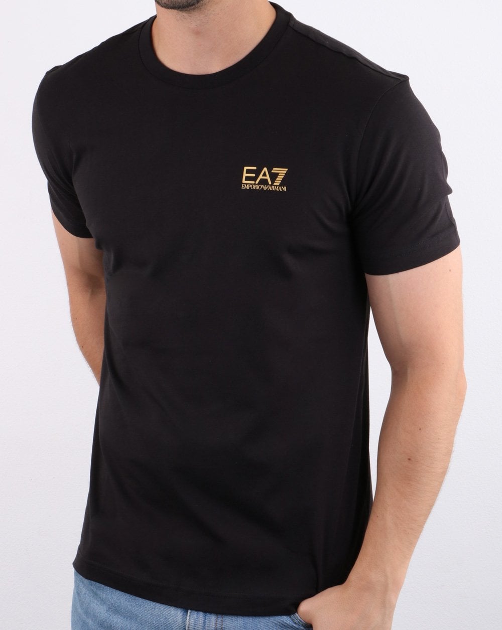 Emporio Armani EA7 T-Shirt Schwarz/Gold