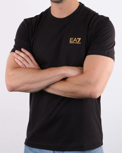 Emporio Armani EA7 T-Shirt Schwarz/Gold