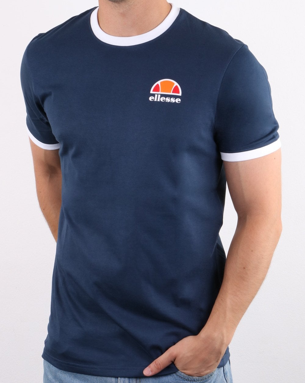 Ellesse Cubist T-Shirt Marineblau/Weiß