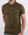 Gant Contrast Collar Polo Shirt Khaki