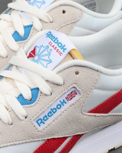 Reebok Classic Nylon Sneakers Kreide/Scharlachrot/Cyan