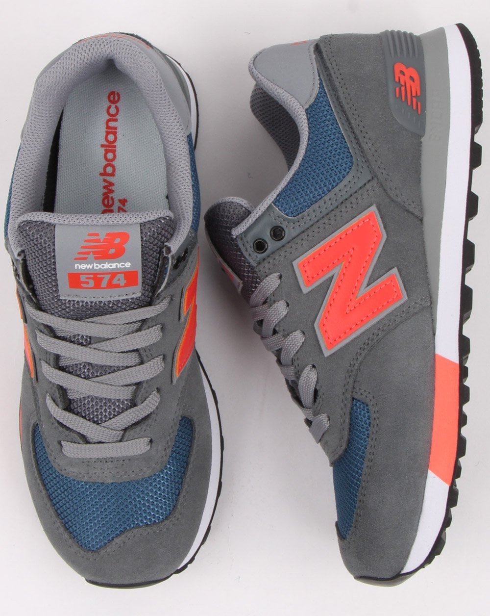 New Balance 574 Turnschuhe Grau/Orange