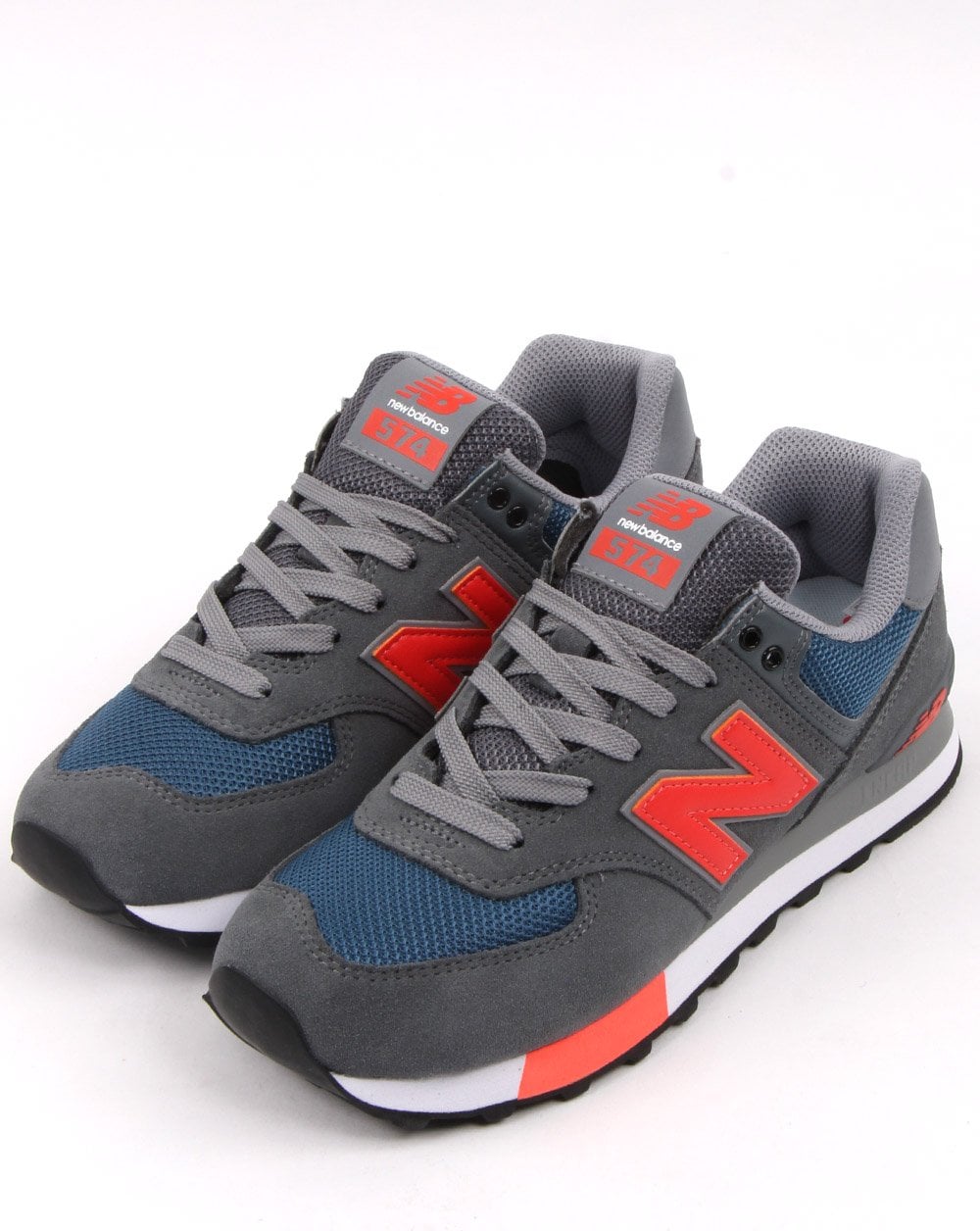 New Balance 574 Turnschuhe Grau/Orange