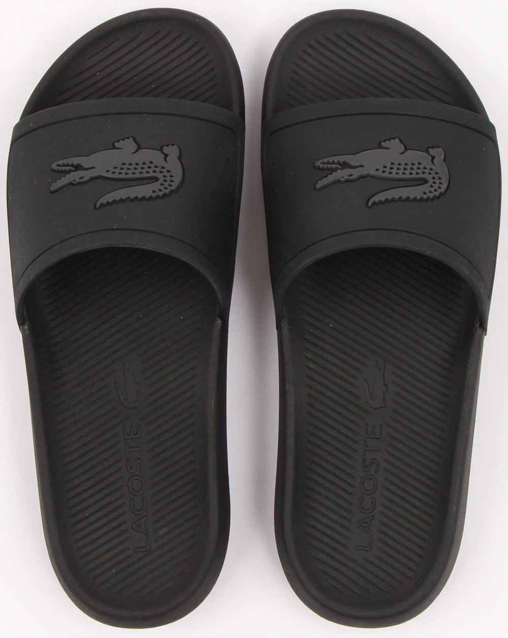 Lacoste Footwear Croco Slide Schwarz/Dunkelgrau