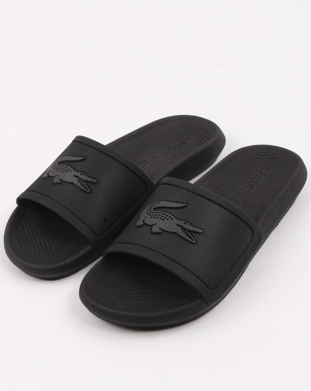 Lacoste Footwear Croco Slide Black/Dark Grey