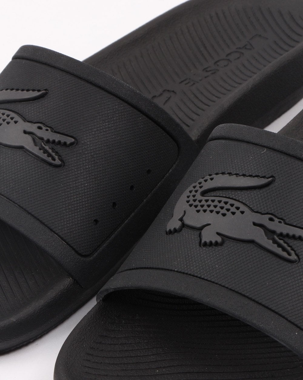 Lacoste Footwear Croco Slide Schwarz/Dunkelgrau