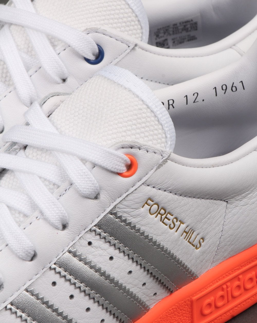 Adidas Forest Hills Trainers White/Silver/Orange