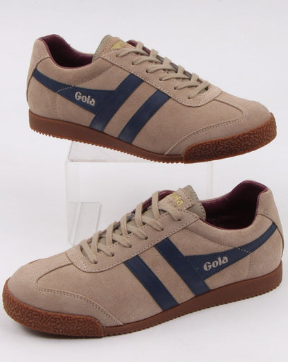 Gola Harrier Wildleder-Sneaker Stein/Marineblau
