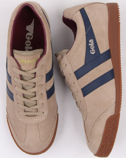Gola Harrier Wildleder-Sneaker Stein/Marineblau