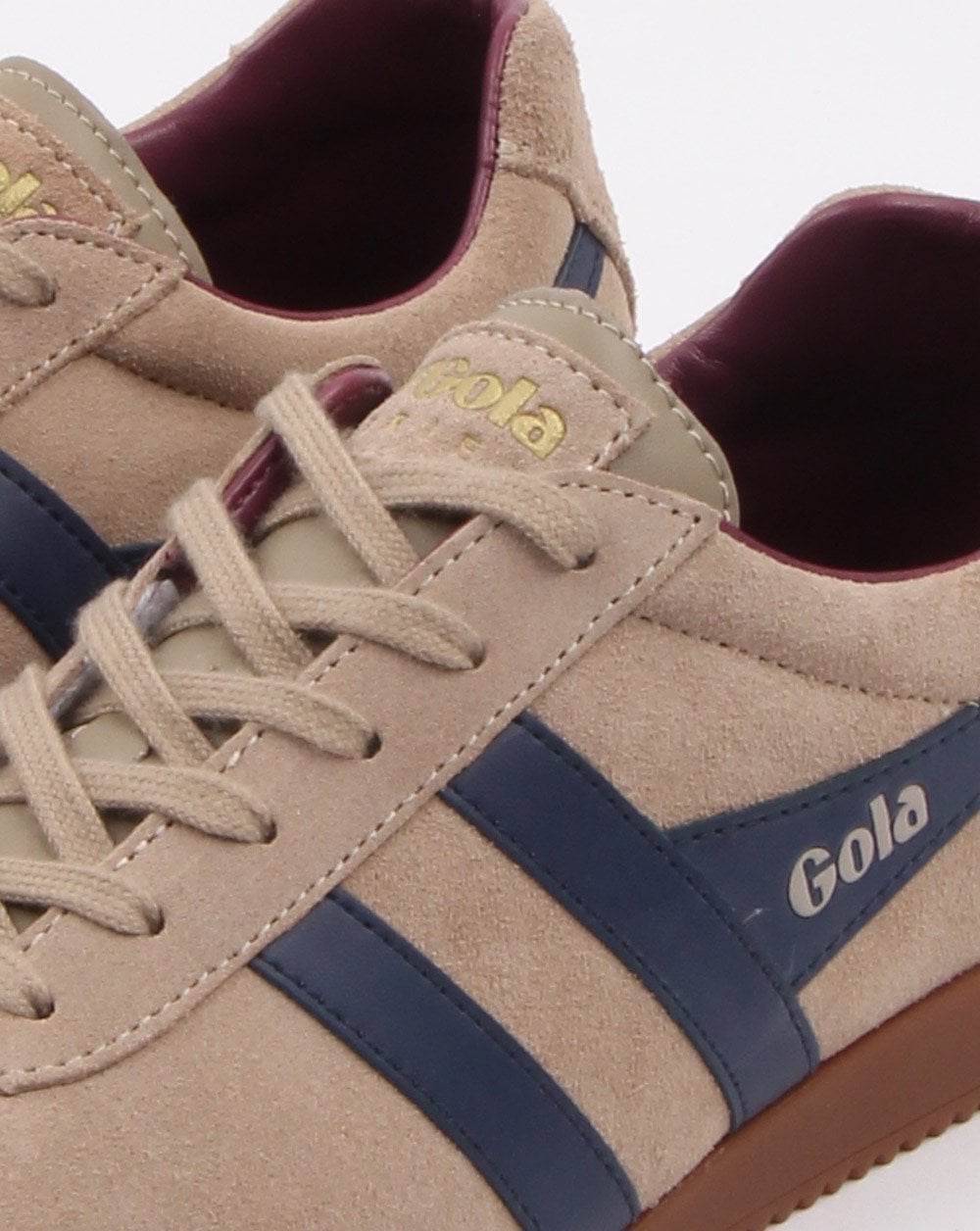 Gola Harrier Wildleder-Sneaker Stein/Marineblau