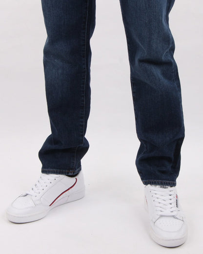 Gant – Schmale Jeans in Dunkelblau mit Used-Effekt