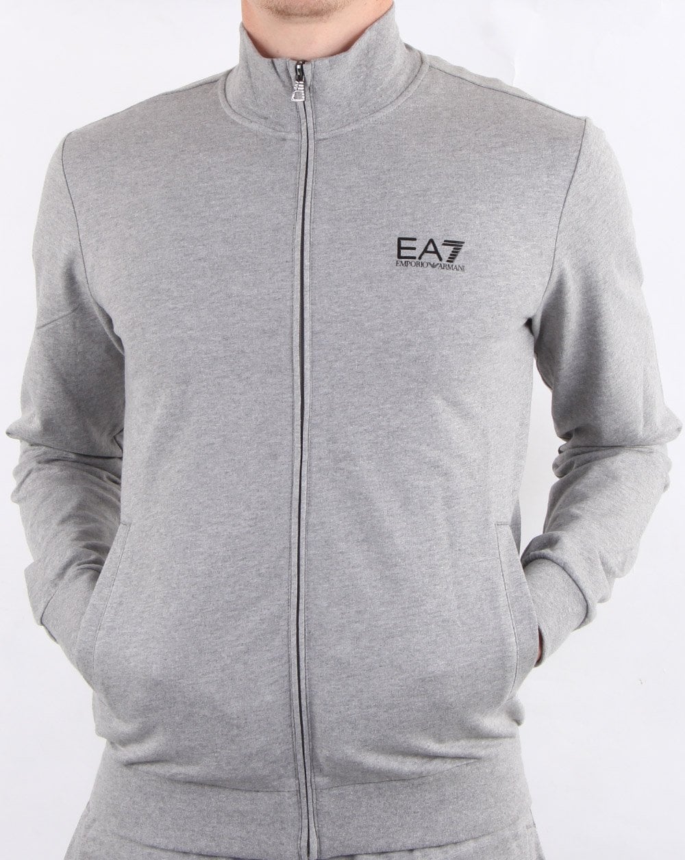 Emporio Armani EA7 Trainingsanzug Mittelgrau Melange