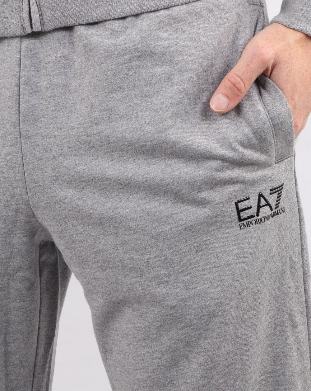 Emporio Armani EA7 Trainingsanzug Mittelgrau Melange
