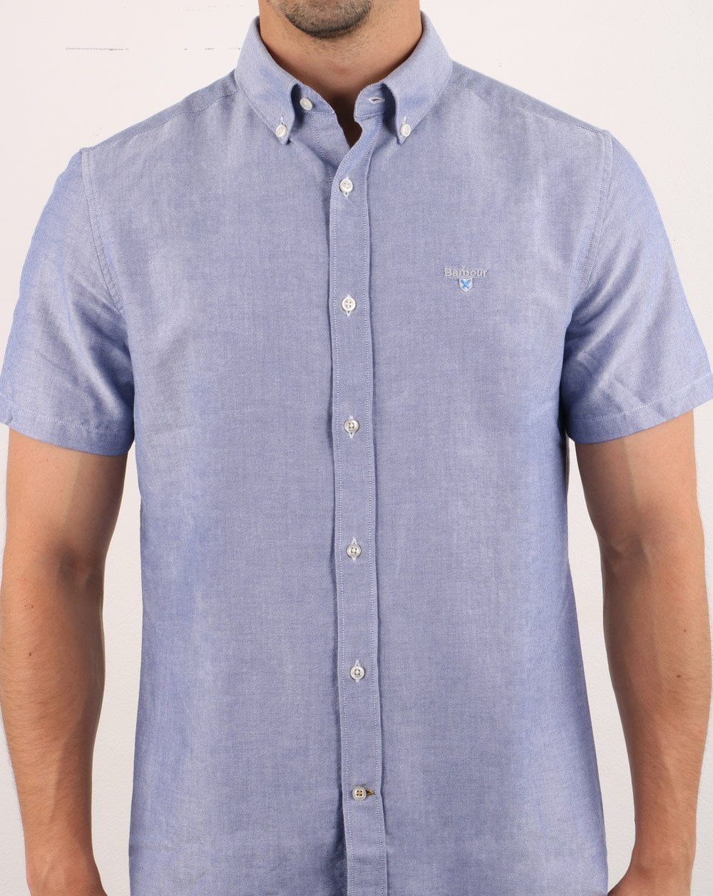 Barbour Oxford Kurzarmhemd Indigo